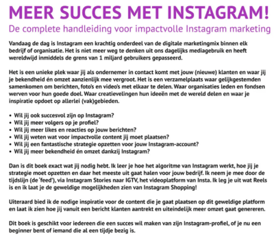 MEER SUCCES MET INSTAGRAM. Tools van de Coach