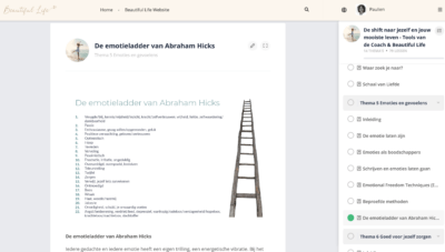 De shift naar jezelf en jouw mooiste leven. Online programma. Tools van de Coach