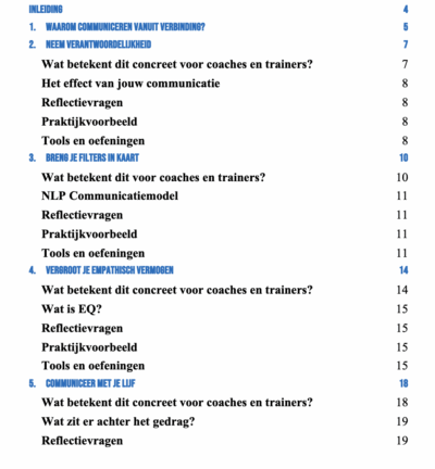Communiceren vanuit verbinding Deel 2